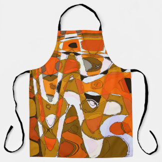 Tablier Cercles d'automne lumineux : motif abstrait.