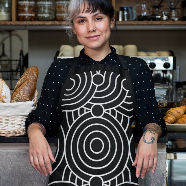 Tablier Cercles géométriques sans transparence (geometric circles apron)