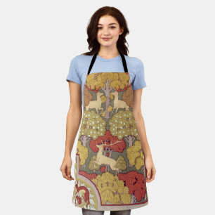 Tablier Cerf & Arbre, Écureuil, Oiseau, Baies Rowan Art No