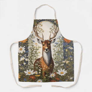 Tablier Cerf au milieu de la marguerite