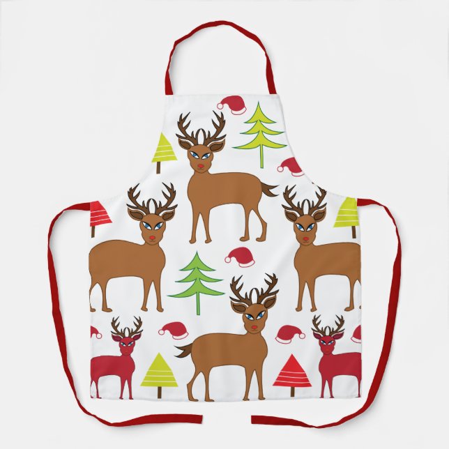 Tablier Cerf de Noël Hiver Noël (Recto)