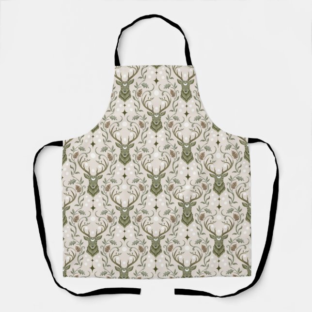 Tablier Cerf Tribal Boho, Rêvant de Cerf (Recto)