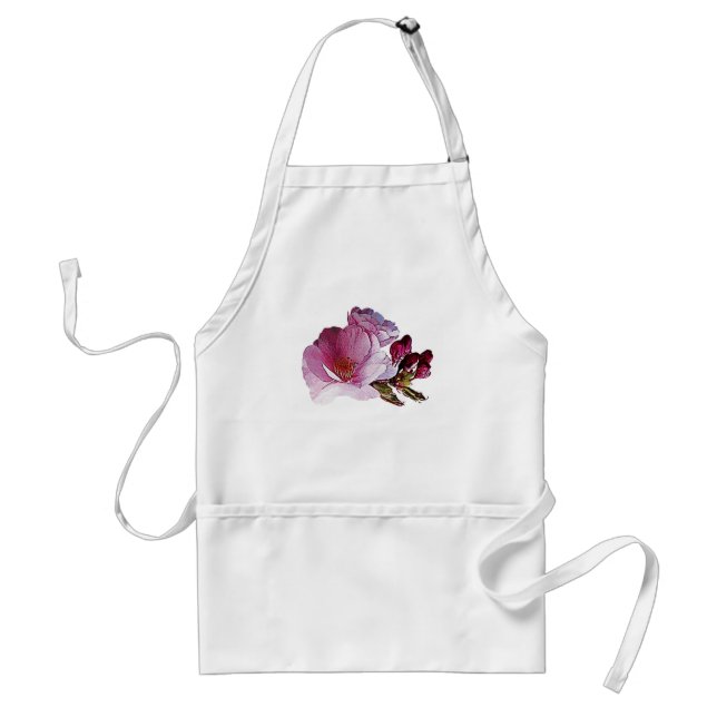 Tablier Cerise en fleurs et bourgeon (Devant)