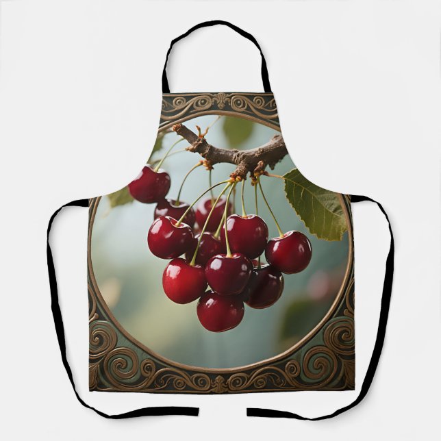 Tablier Cerises Brillantes Vintage (Recto)