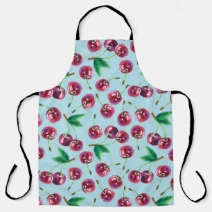 Tablier Cerises d'aquarelle modernes : Motif de baies jute