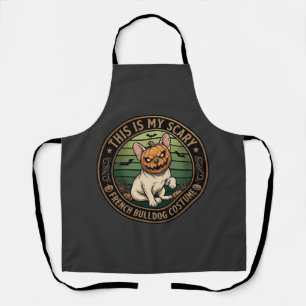 Tablier C'est mon costume effrayant de bouledogue français