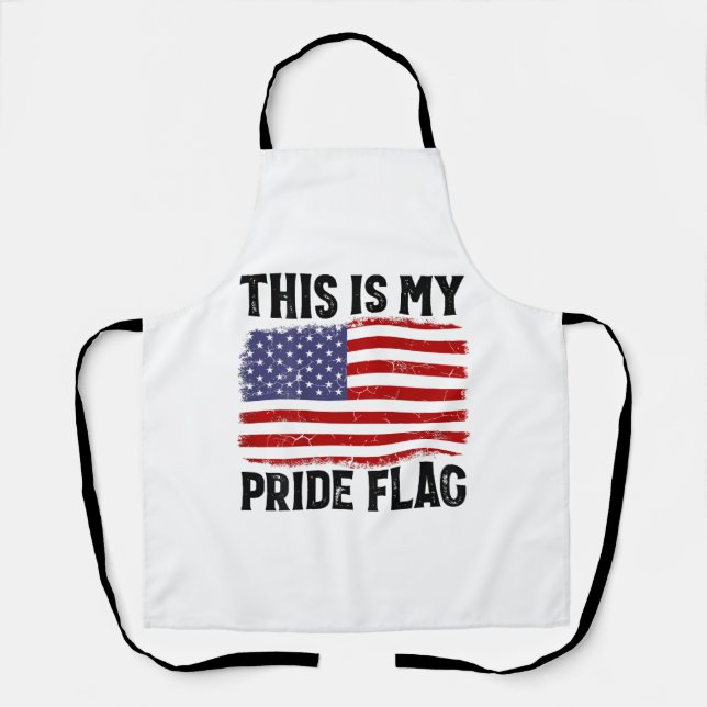 Tablier C'Est Mon Drapeau De Fierté Drapeau US, 4 juillet  (Recto)