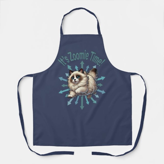 Tablier C'est Zoomie Time Ragdoll Chat (Recto)