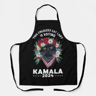 Tablier Cette Femme-Chat Sans Enfant Vote Kamala