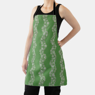 Tablier Chaîne de marguerite Fleur laide rayures blanc ver