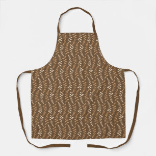 Tablier Chaînes de fougères Brown Boho - motif sans soudur