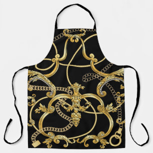 Tablier Chaînes d'or baroque Motif sans couture