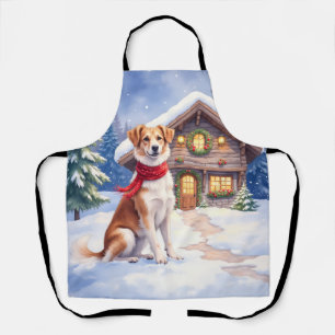 Tablier Chalet alpin Appenzeller Sennenhund aquarelle