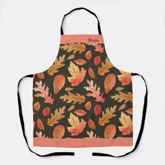 Tablier Chaleureux Golden Fall Feuilles Thanksgiving Saiso