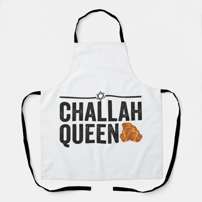 Tablier Challah Queen Funny Hanoukka Jewish Holiday Cadeau (Recto)