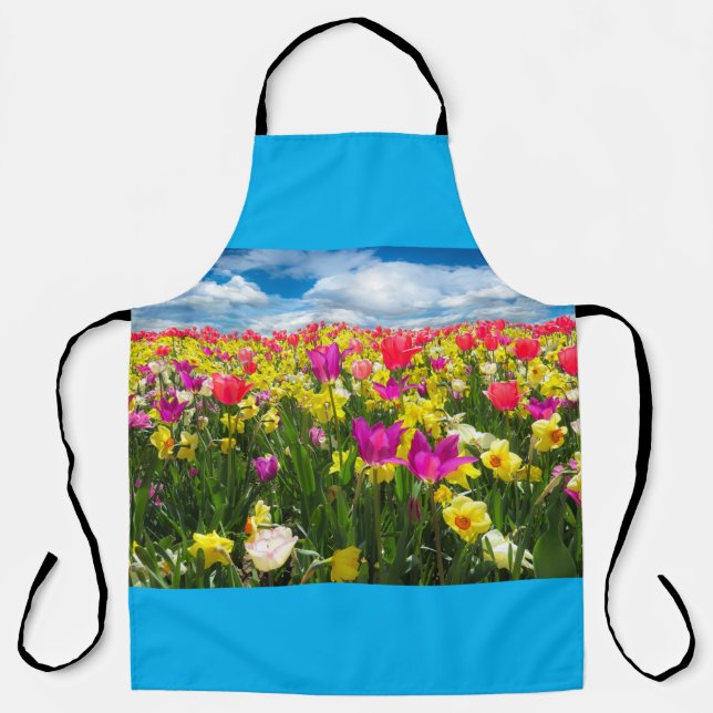 Tablier Champ de fleurs de tulipes (Recto)