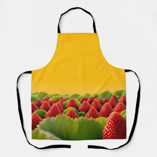Tablier Champ de Fraises Rouge Vibrant