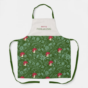Tablier Champignon Noël Cottagecore Apron