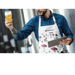 Tablier Champignons de nom personnalisé