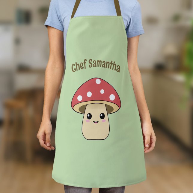 Tablier Champignons mignons (Cute Mushroom Apron)