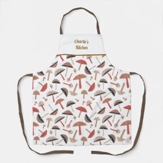 Tablier Champignons sauvages rétro Cute Whimsical Botaniqu