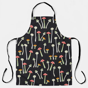 Tablier Champignons vintages d'automne design motif.