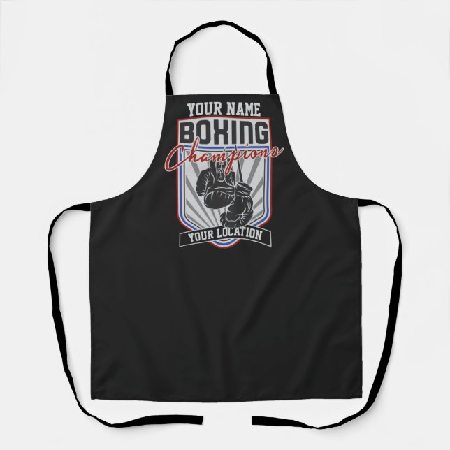 Tablier Champions de boxe personnalisés Boxer Fitness Gym (Recto)
