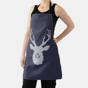 Tablier Chandail blanc Buck Deer style laide de Noël