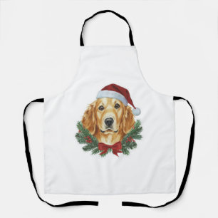 Tablier Chandail de Noël Golden Retriever chien Santa Chie