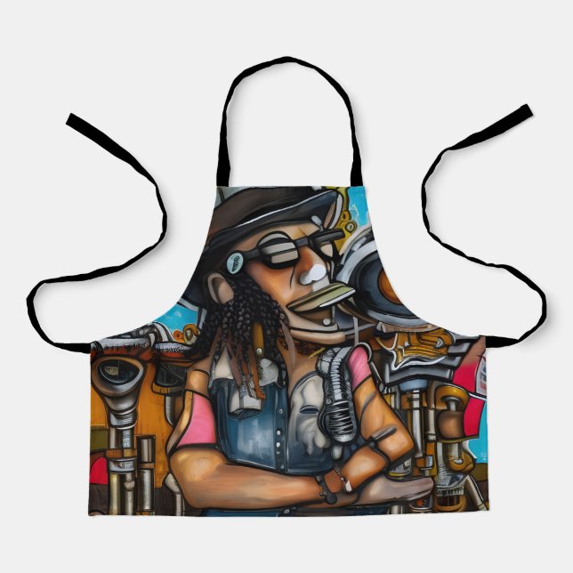 Tablier Chanteur de Steampunk en Dreamland (Recto)