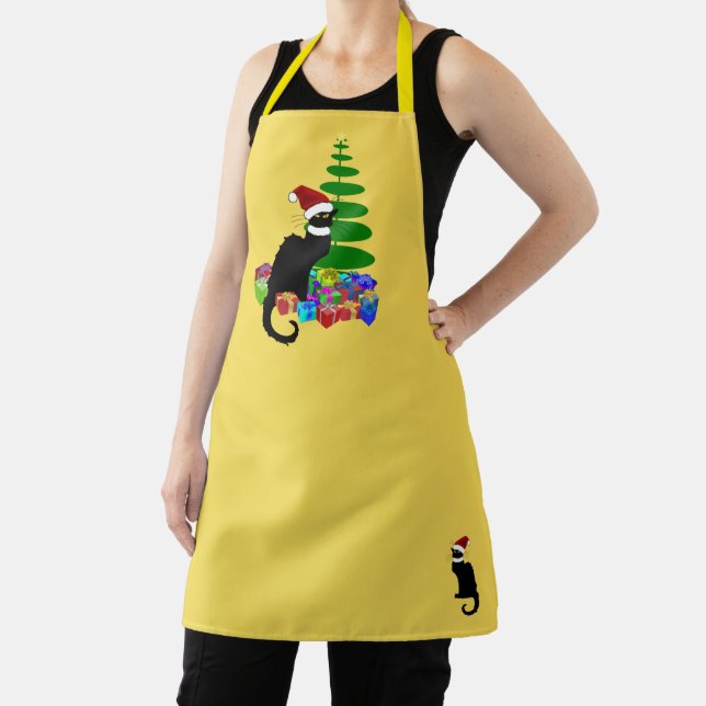 Tablier Chapeau de Noël Le Chat Noir Noël (Insitu)