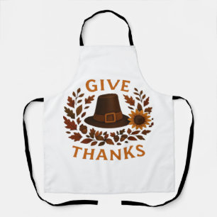 Tablier Chapeau de Pèlerin avec Couronne d'Automne T-Shirt