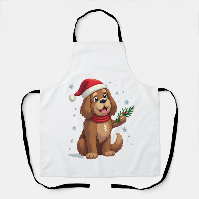 Tablier Chapeau de Père Noël de Terre-Neuve (Recto)
