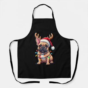 Tablier Chapeau de Santa drôle de chien bouledogue françai