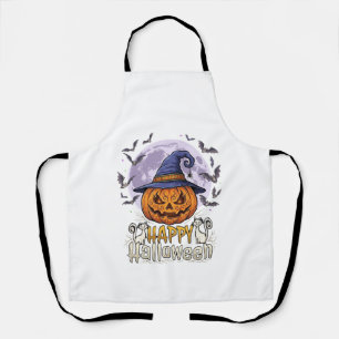 Tablier Chapeau de sorcière de citrouille de Halloween heu