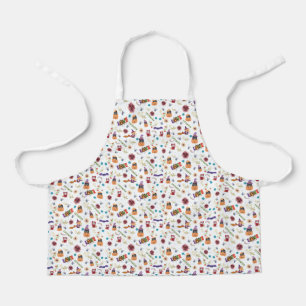 Tablier Chapeau Violet Amusant Chatoween, Citrouille Orang