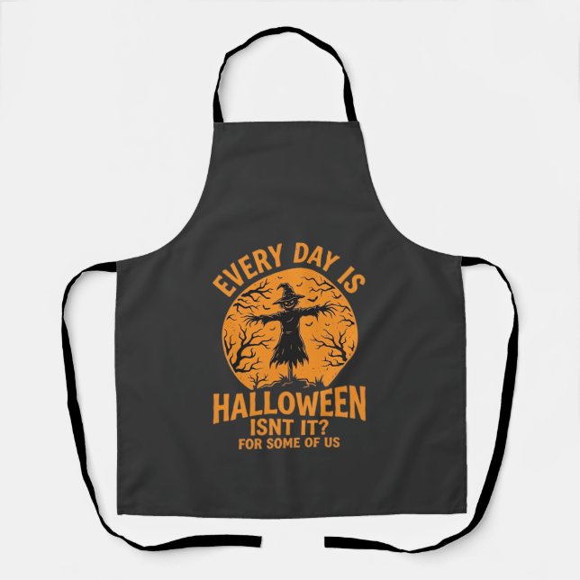 Tablier Chaque Jour Est Halloween Épouvantail Sorcière Con (Recto)
