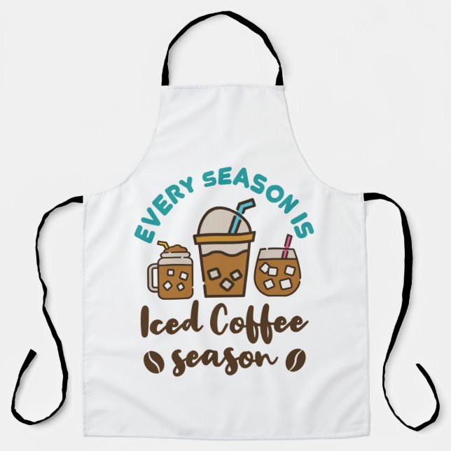 Tablier Chaque Saison Est La Saison Du Café Glacé (Recto)
