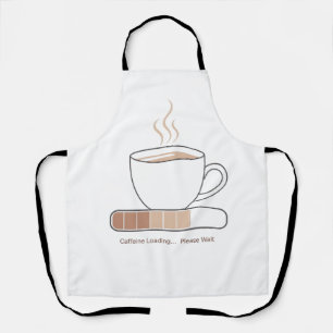 Tablier Chargement de caféine - Art en ligne minimaliste e
