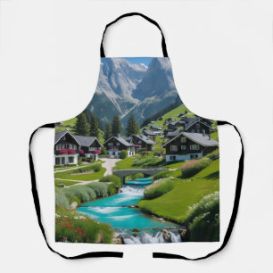Tablier "Charme alpin - Cuire au coeur d'un calme