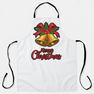 Tablier "Charme de Noël : dessins de rubans et de cloches