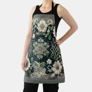 Tablier Charme floral du trèfle celtique