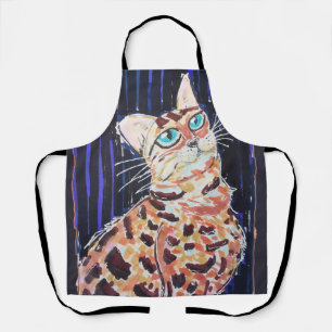 Tablier Chat Bengal Néo-Noir