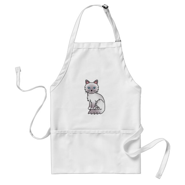 Tablier Chat Birman / Ragdoll au point lilas (Devant)