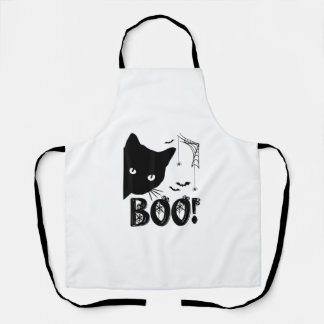Tablier Chat Boo ! Drôle Masquer Peekaboo Effrayant Hallow