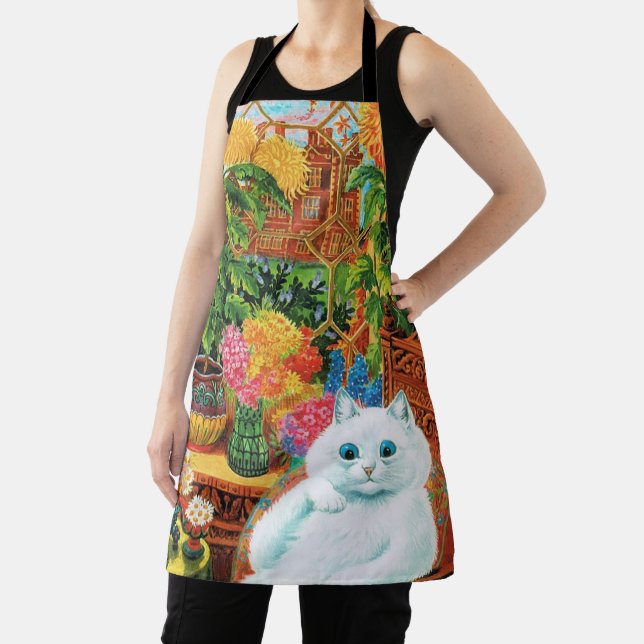 Tablier Chat botaniste, Louis Wain (Insitu)