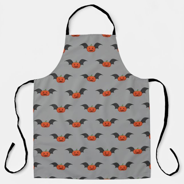 Tablier Chat Citrouille d'Halloween (Recto)