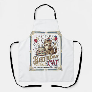 Tablier Chat d'anniversaire Chat d'anniversaire Âge Art ve
