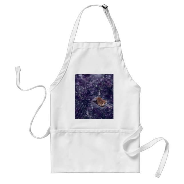 Tablier Chat Dans L'Espace Galaxie Violette (Devant)