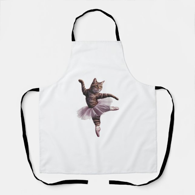 Tablier Chat danseuse de ballet (Recto)